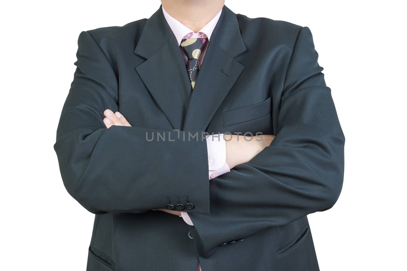 business man arms crossed