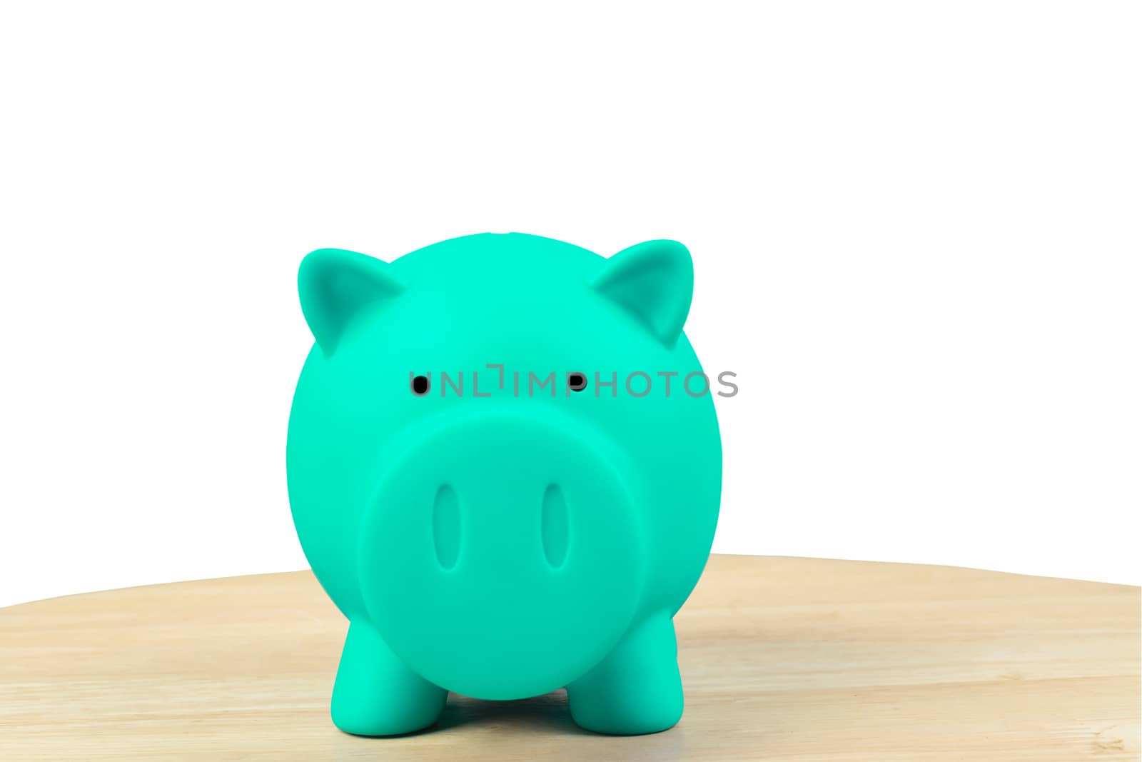 Piggy bank on desk or table