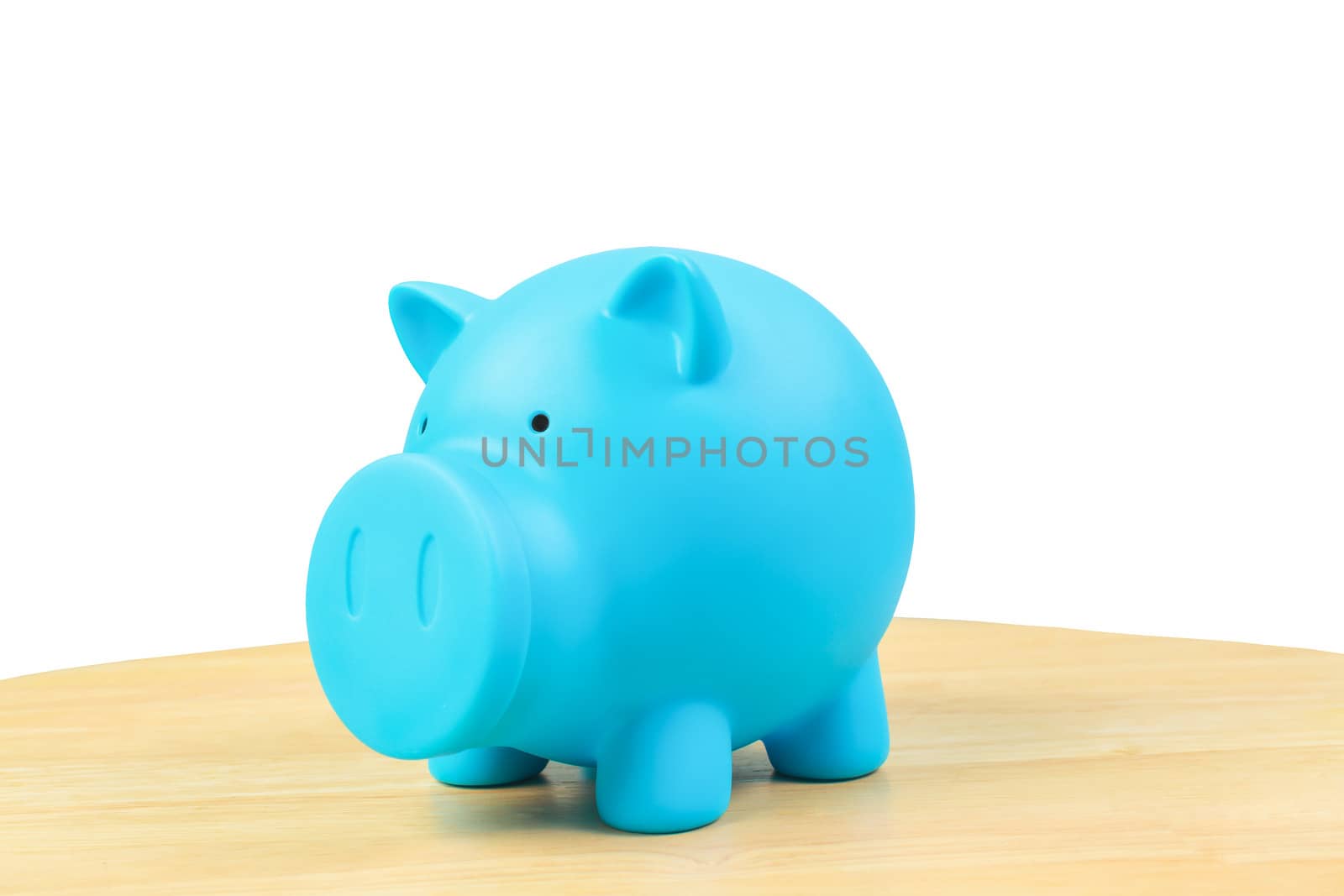 Piggy bank on desk or table