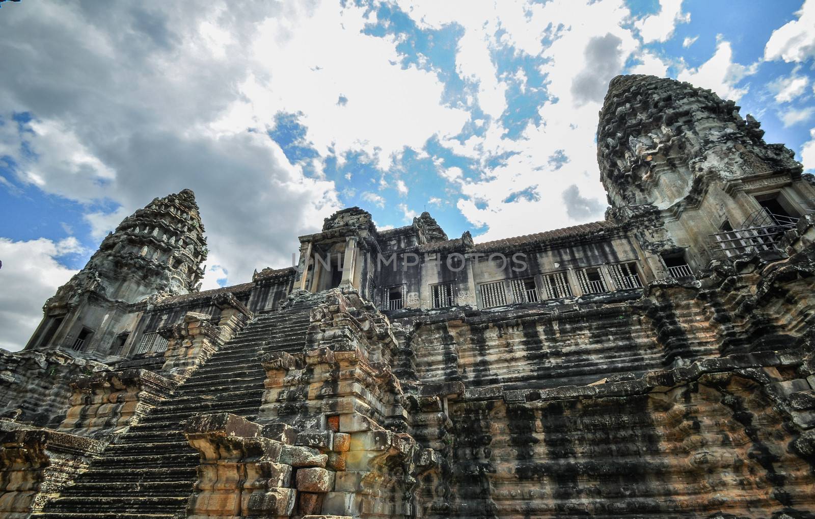 Bayon Temple and Angkor Wat Khmer Kingdom Religion complex in Siem Reap, Cambodia Asia