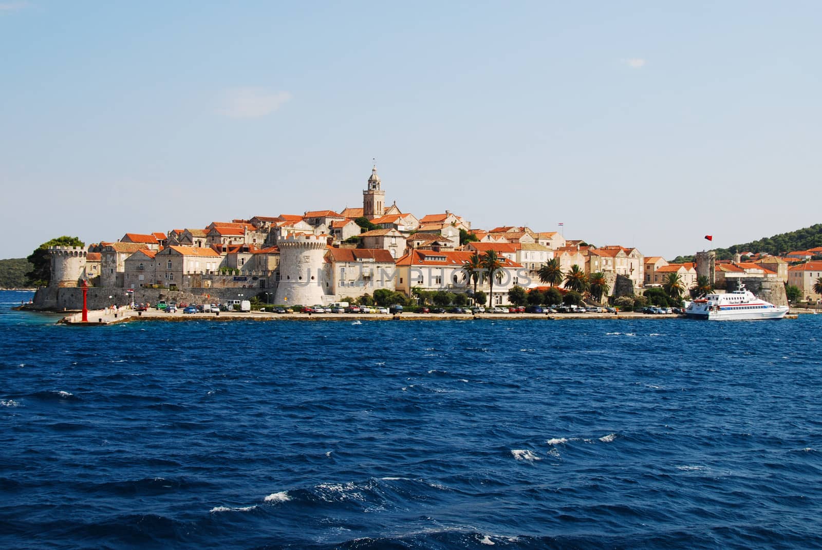 Panorama of town of Korcula, on the island Korcula, Croatia, Europe by guyCalledSale