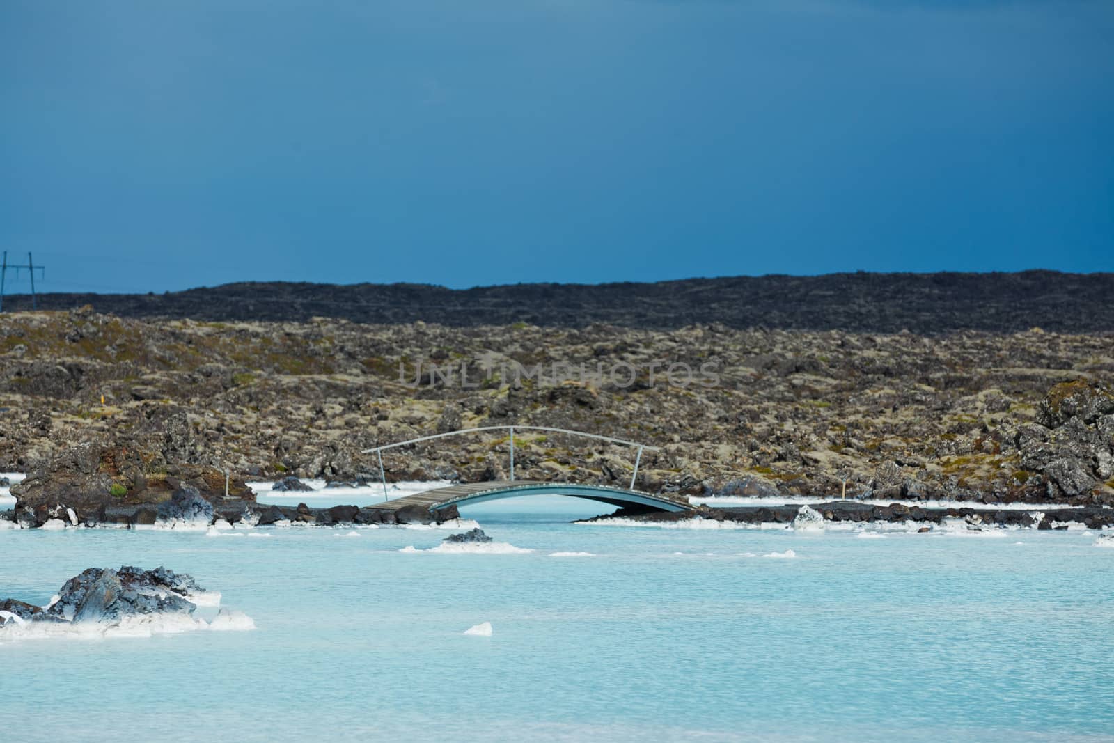 The famous blue lagoon geothermal bath near Reykjavik, Iceland