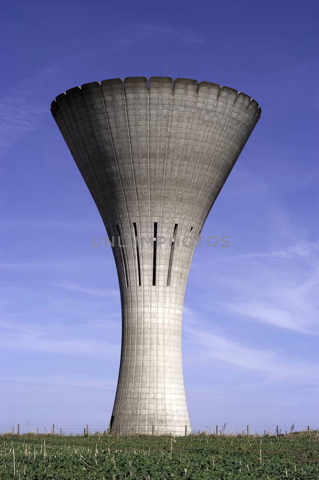 Water tower in the French countryside