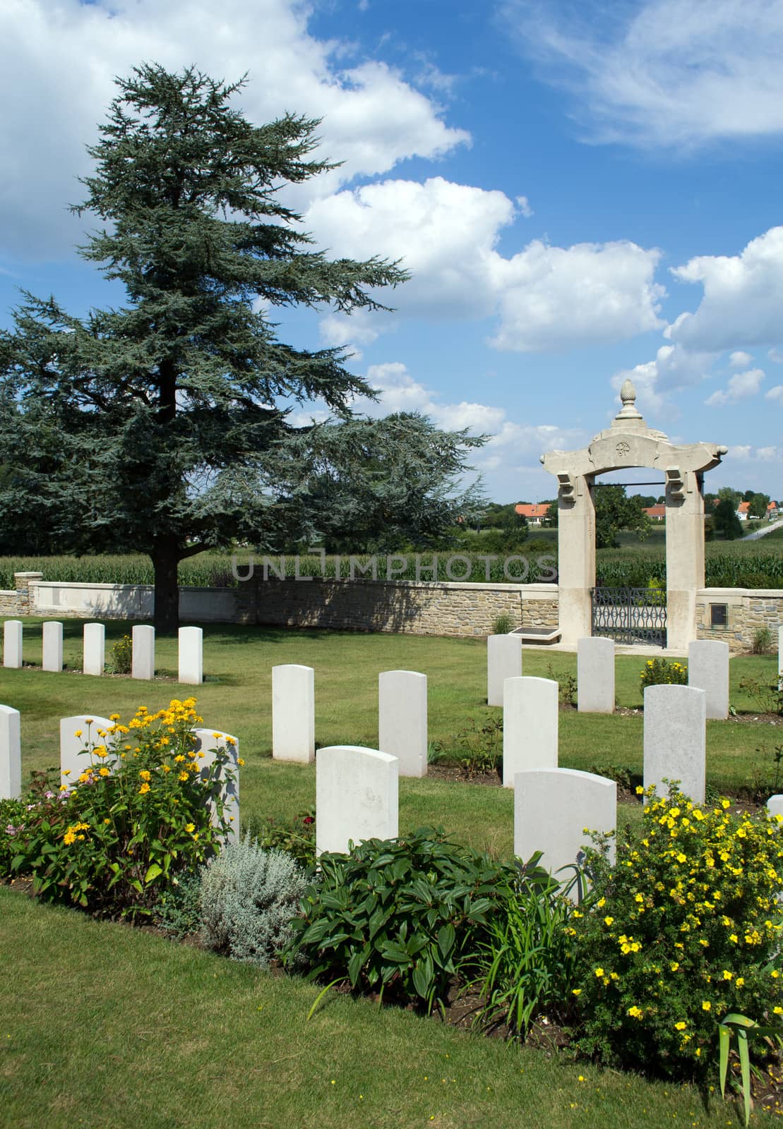War 14-18. Chinese cemetery of Noyelles-sur-Mer, France