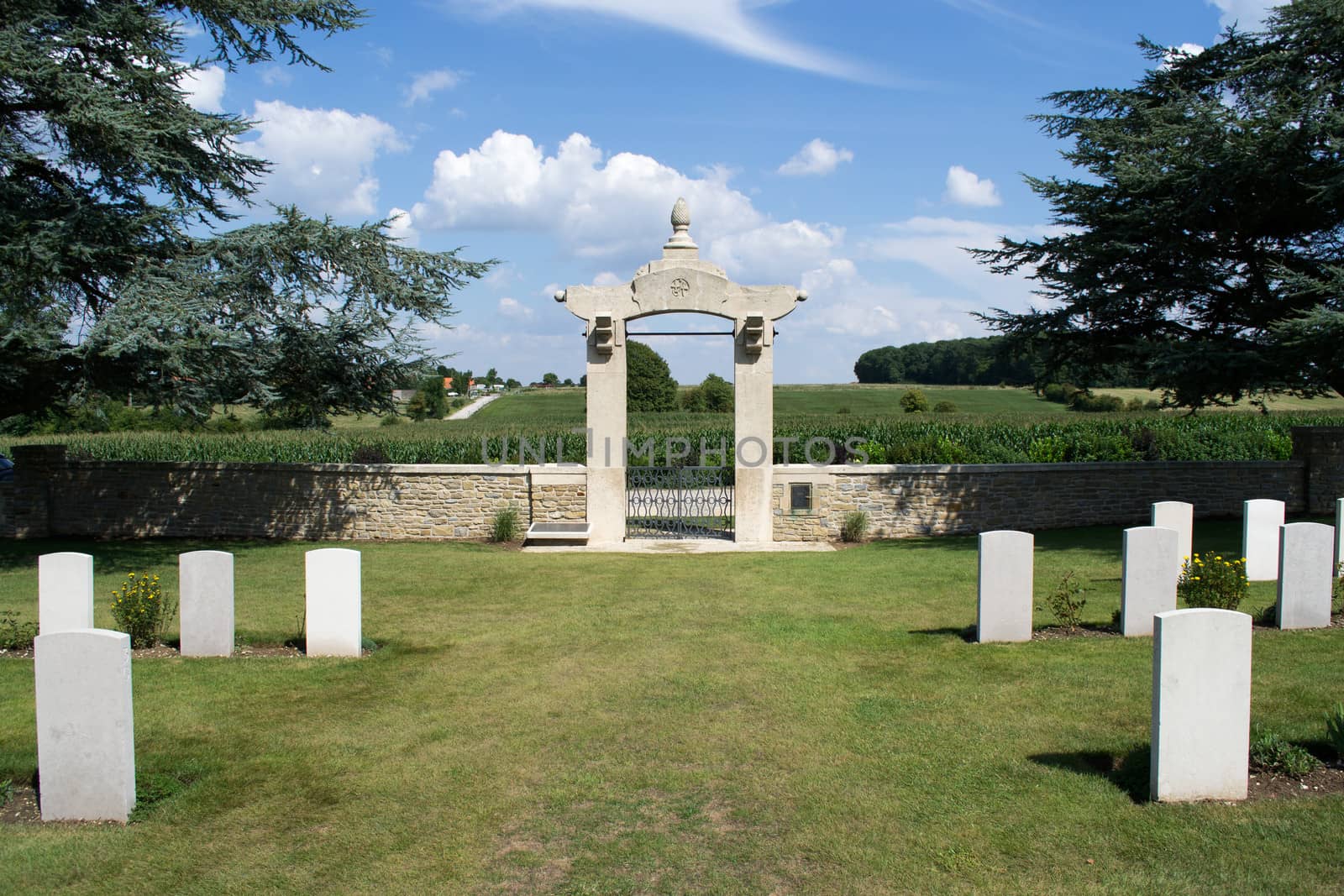 War 14-18. Chinese cemetery of Noyelles-sur-Mer, France