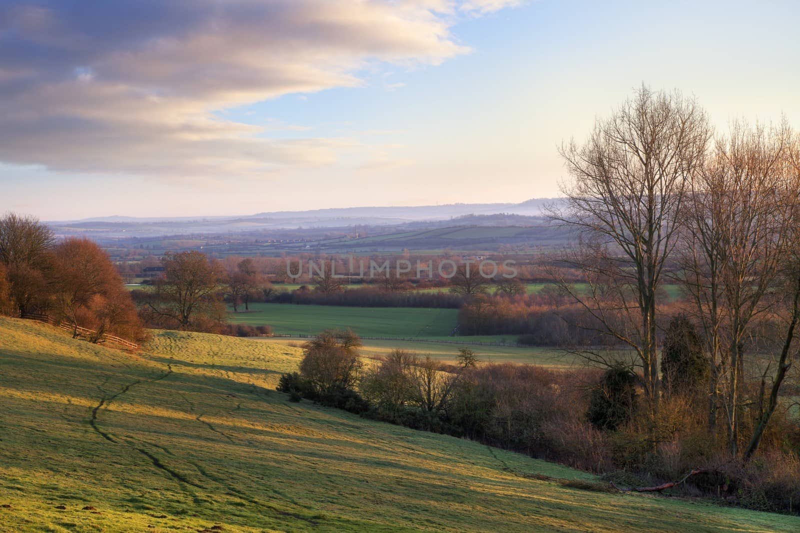 Countryside near Ebrington, Chipping Campden, Gloucestershire, England.