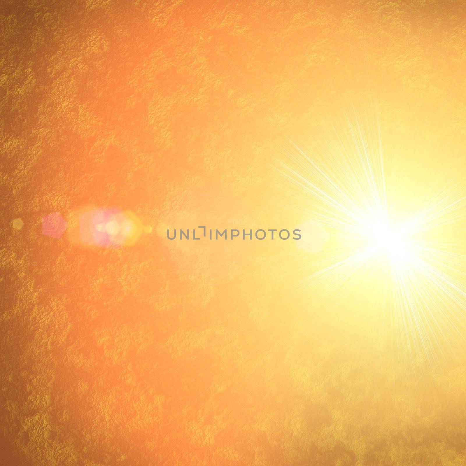A fiery solar scape background.