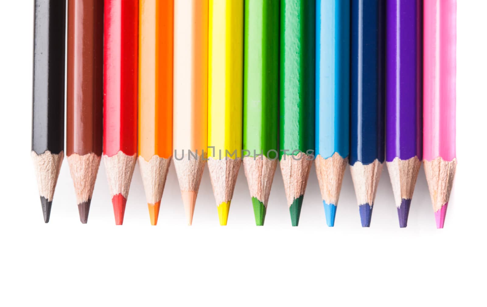 Rainbow color pencils by oksix