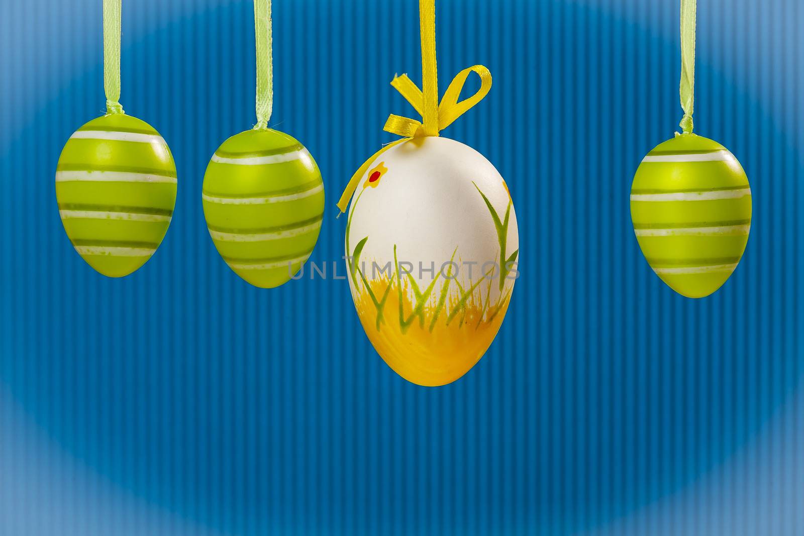 Decorated eggs and spring flowers tulips - symbols of Easter
 by westernstudio