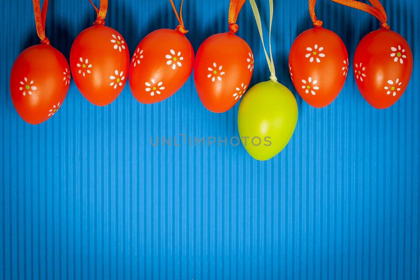 Painted eggs decorated by various colors before Easter. Eggs covered by lacquer and ornamented by miniature painting which. Painted eggs are the part of people's tradition in some of the Polish regions.