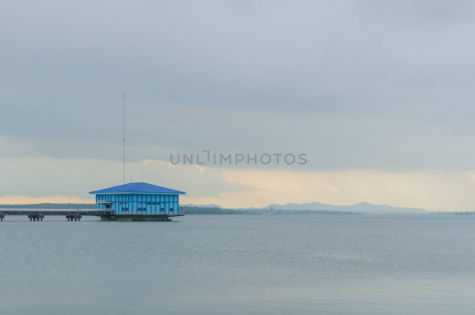 Water supply station in reservoir by tamnongthai