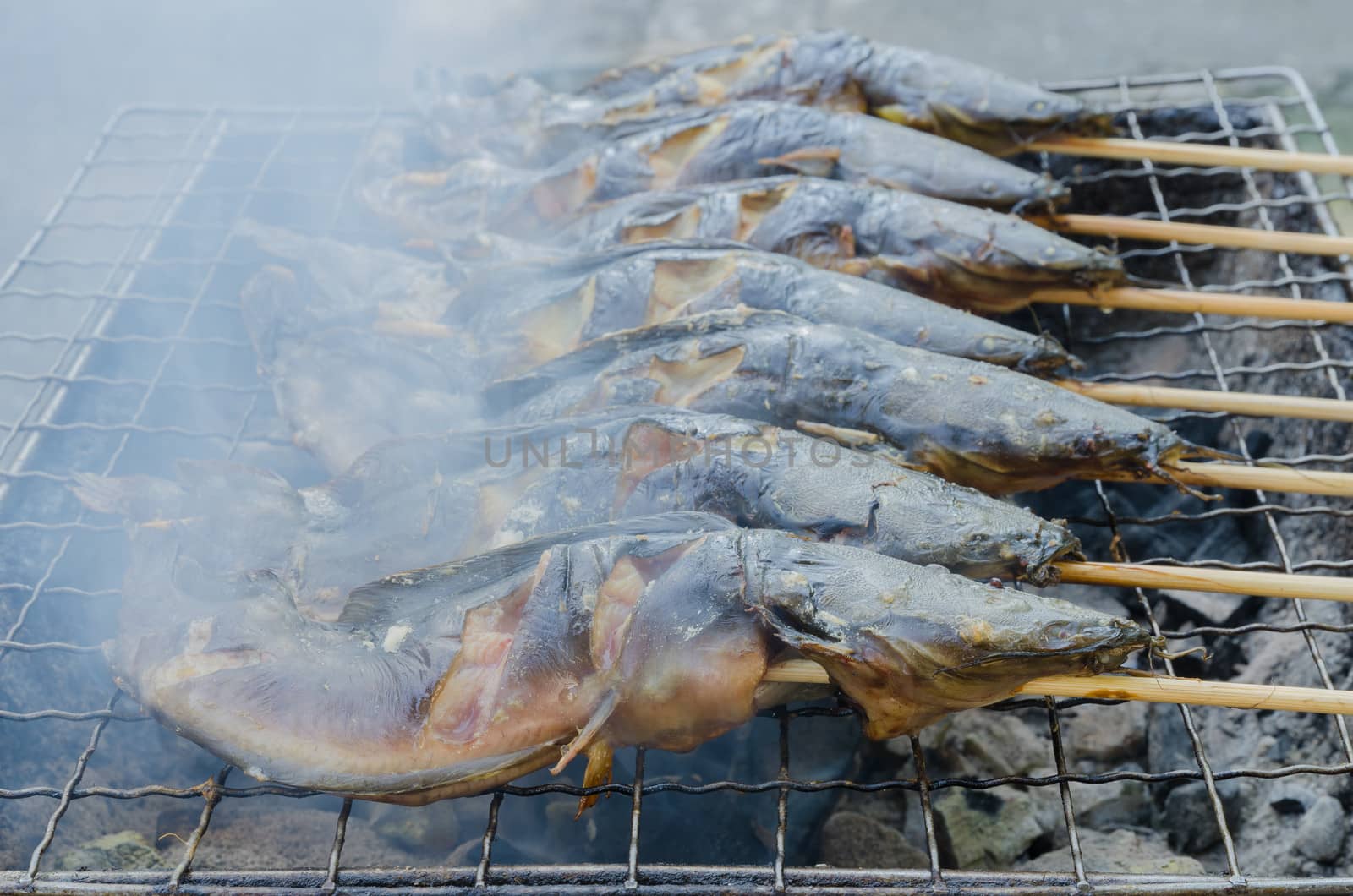 Thai food Grilled Catfish by tamnongthai