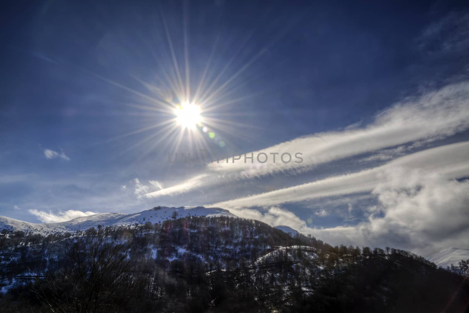 Beautiful sun, shining over the valley