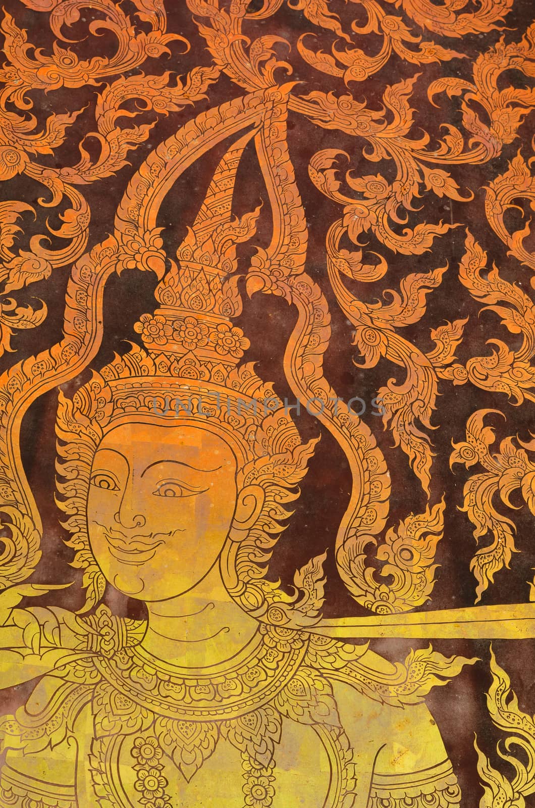 The painting of Thai-style mural  by tamnongthai