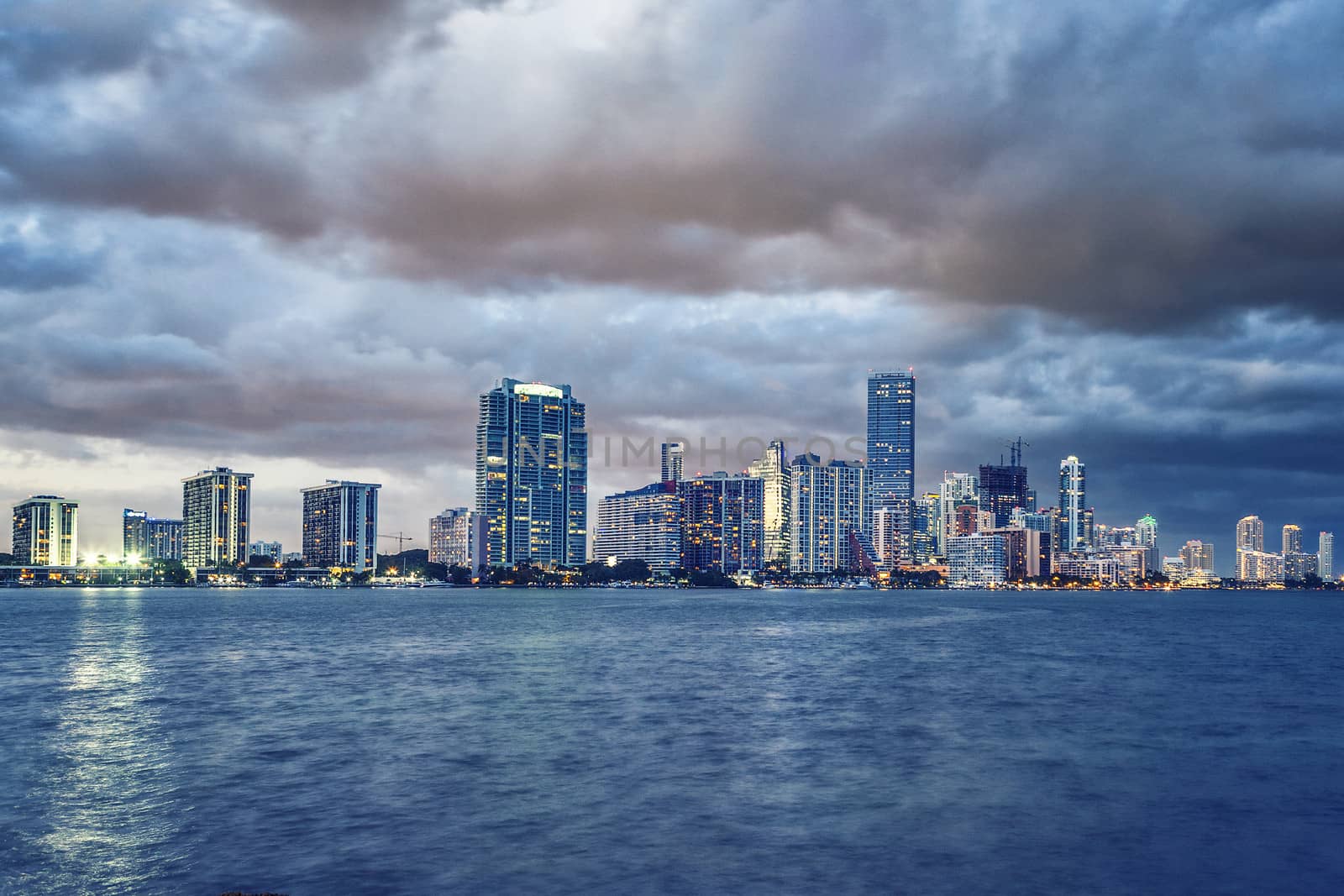 Miami Florida, building and clouds
