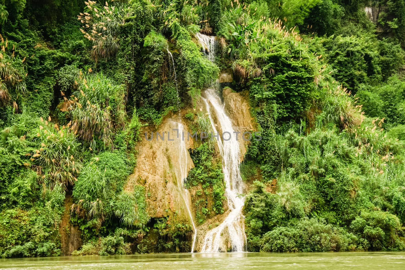 Small waterfall in china nature by juhku