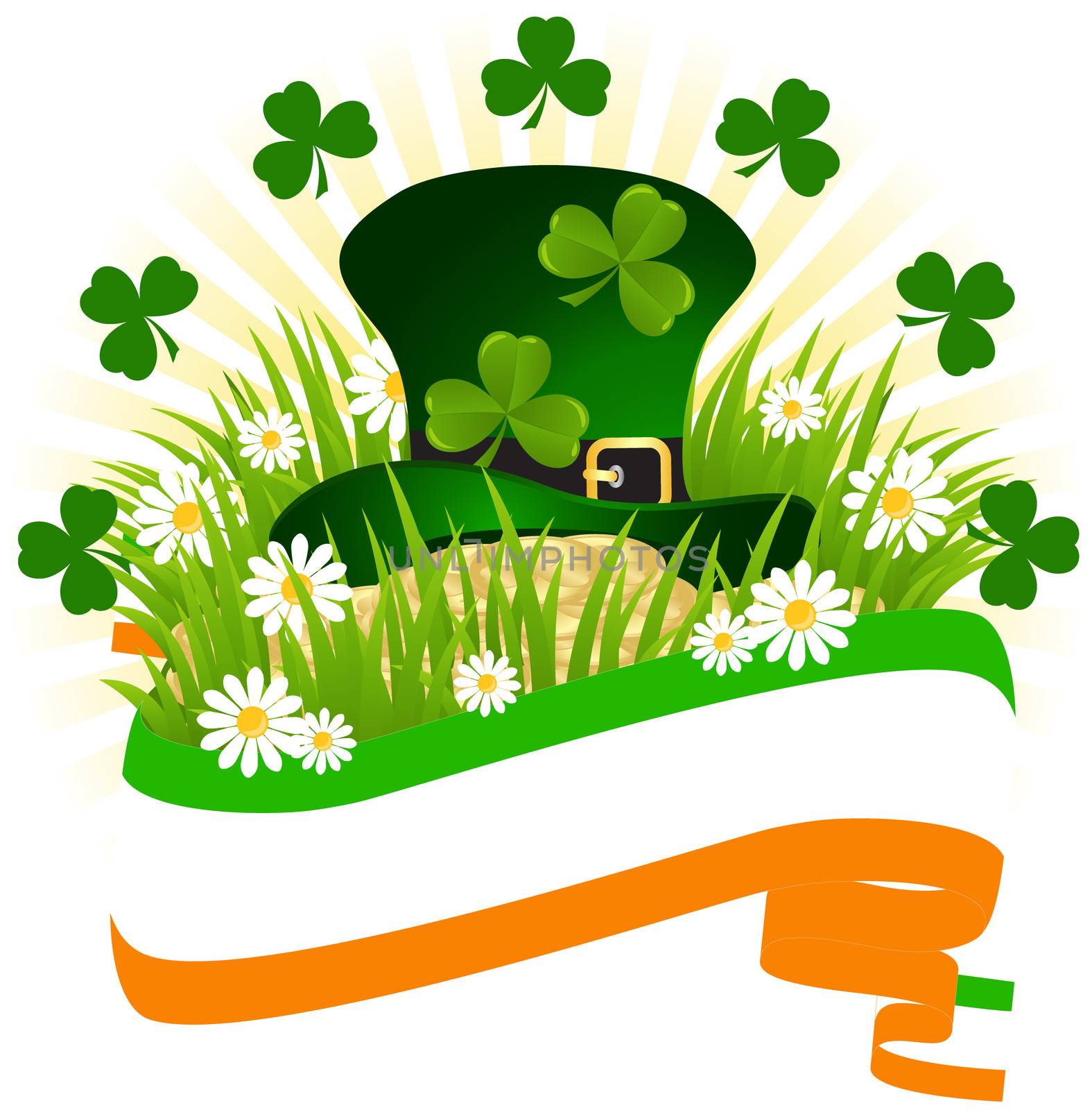 Greeting Card St. Patrick's Day with clover