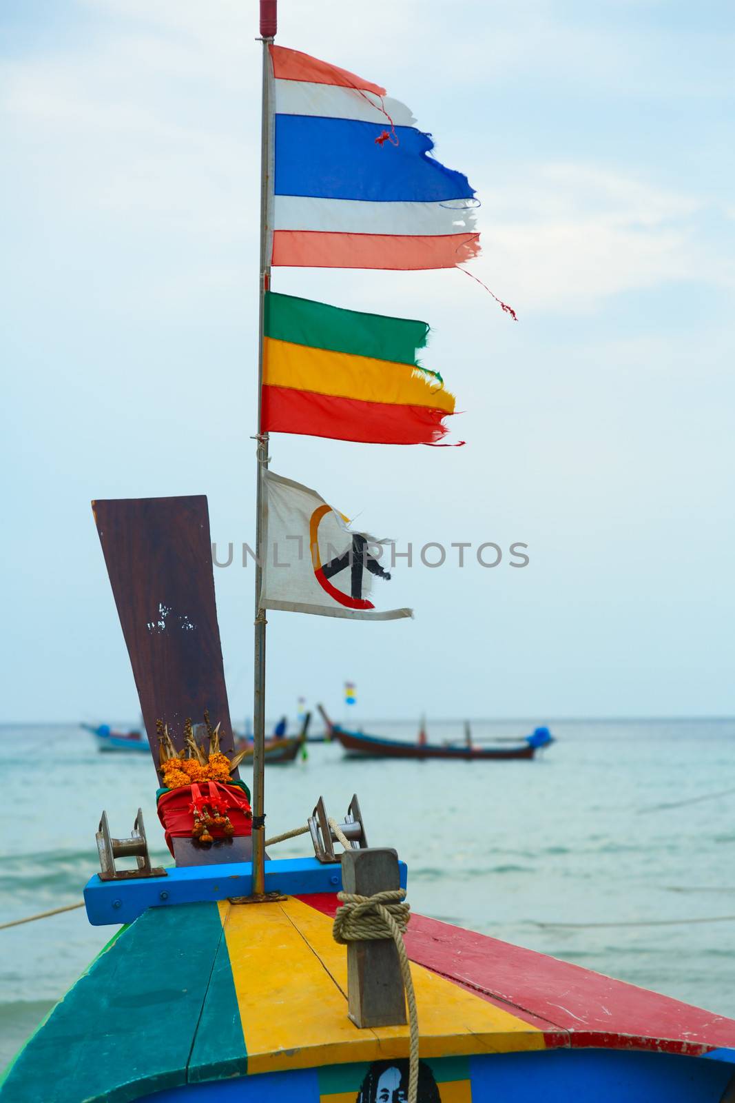 Traditional longtail boat at Phuket, Thailand.