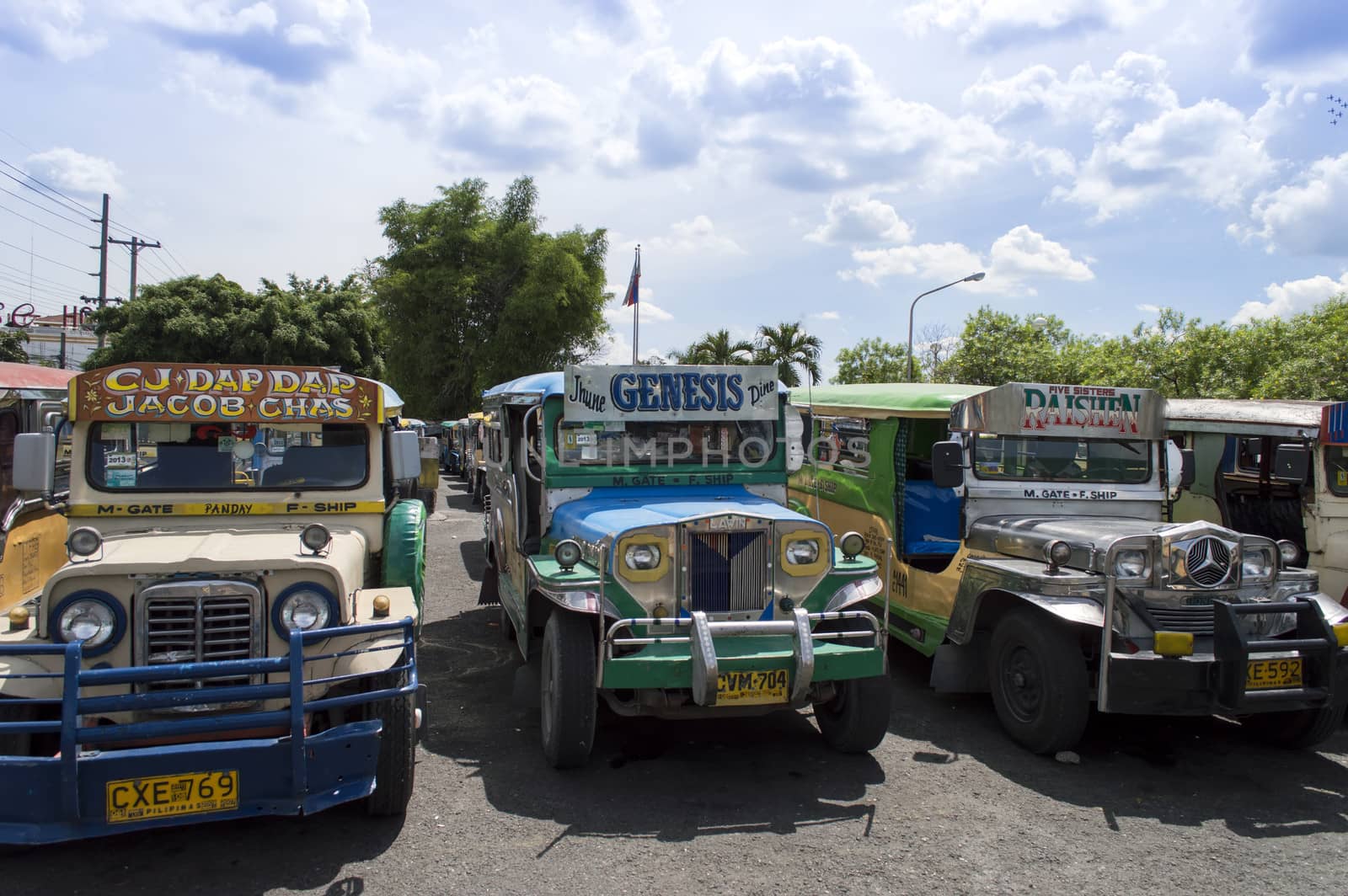 Jeepney. Angeles City on Luzon Island in the Philippines. EDITORIAL