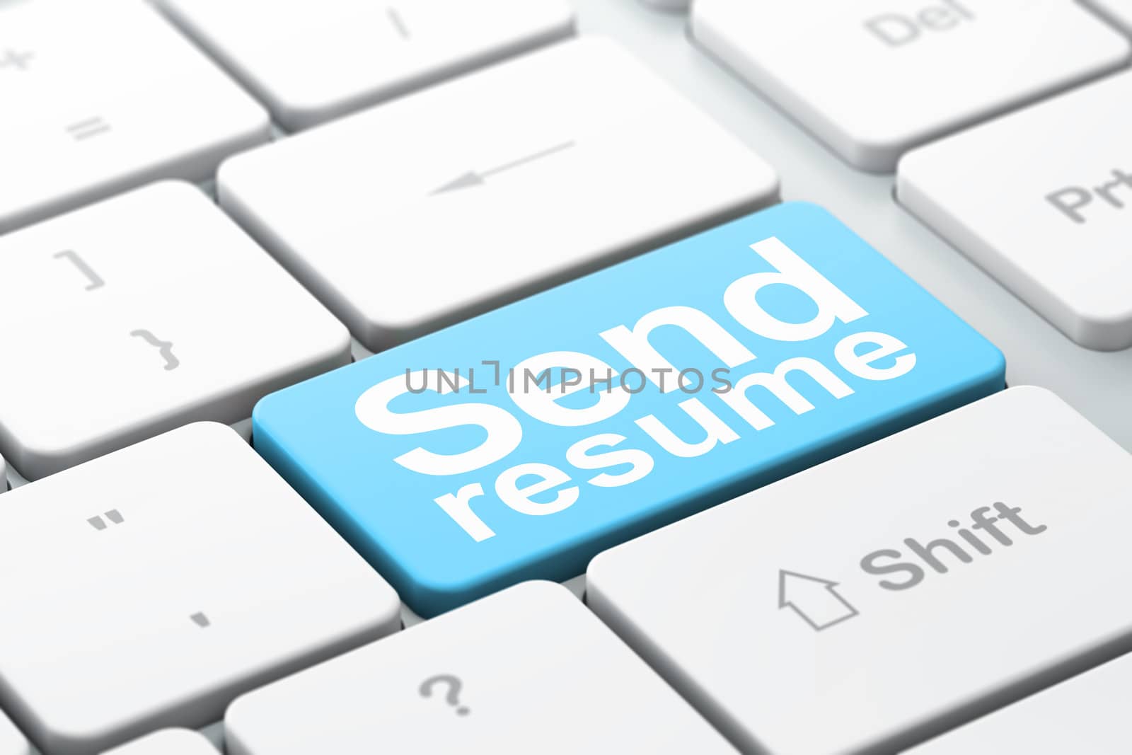 Business concept: Send Resume on computer keyboard background by maxkabakov