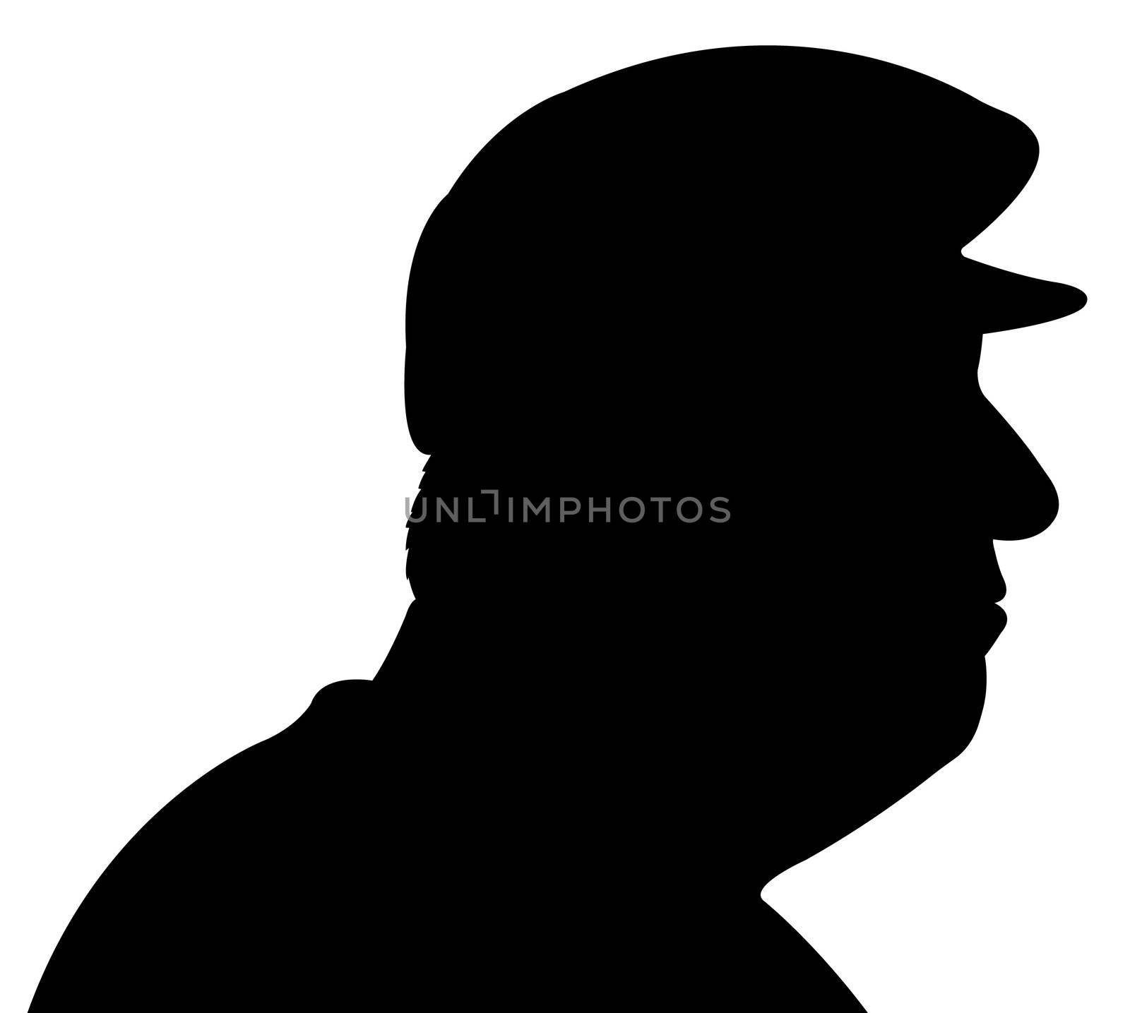 a man head silhouette vector by Dr.G