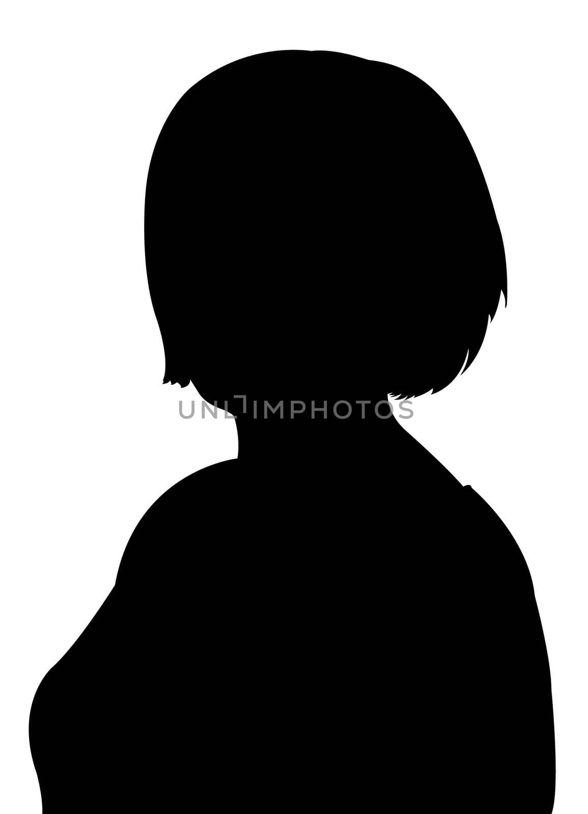 lady head silhouette vector