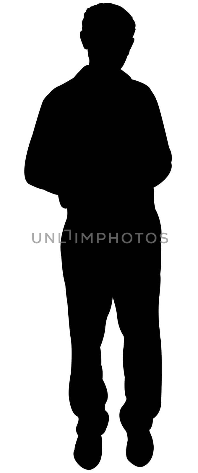 standing man silhouette vector