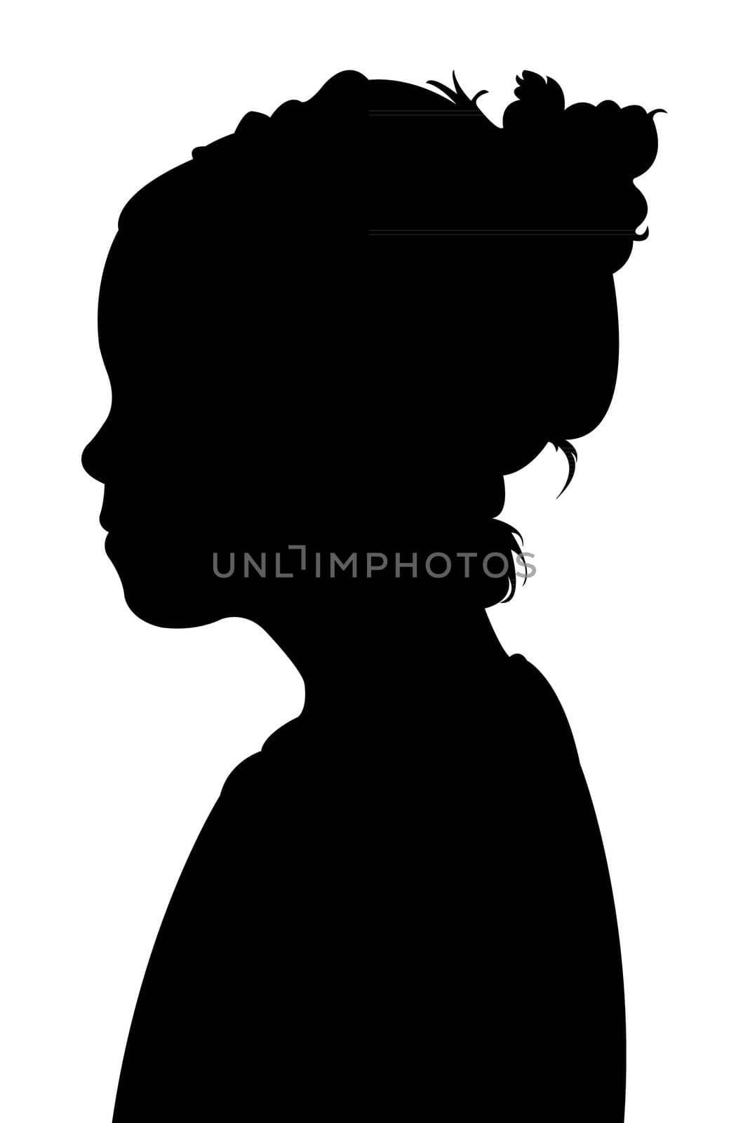 a child head silhouette vector by Dr.G