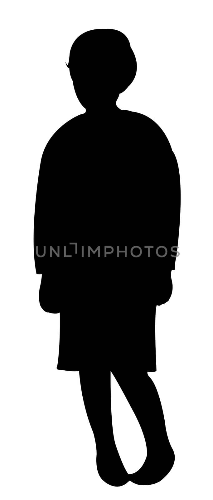 a girl body silhouette vector