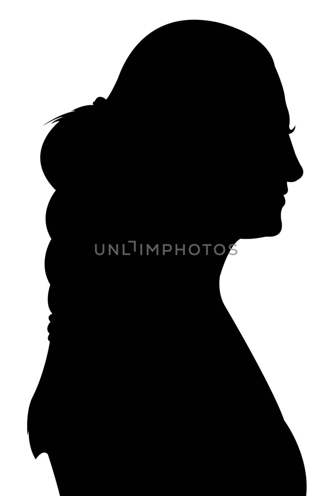 lady head silhouette vector by Dr.G