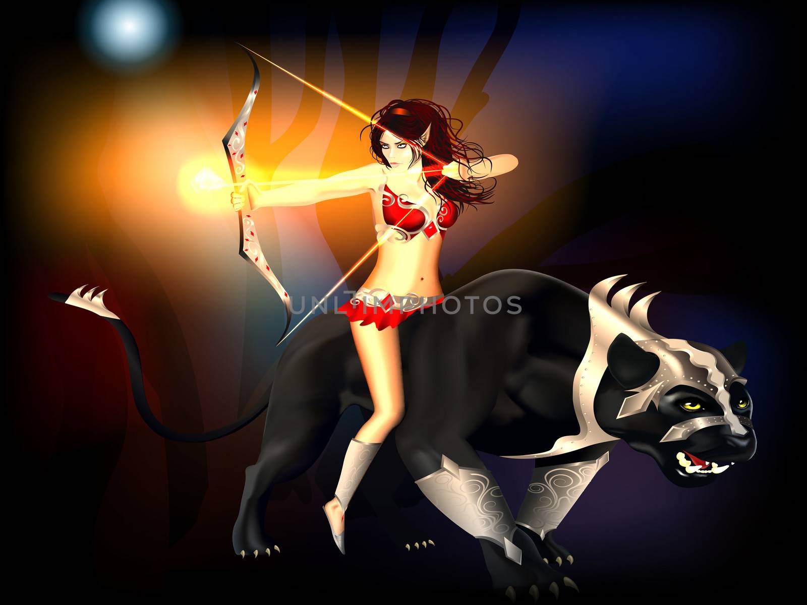 elf archer girl by natalinka7626