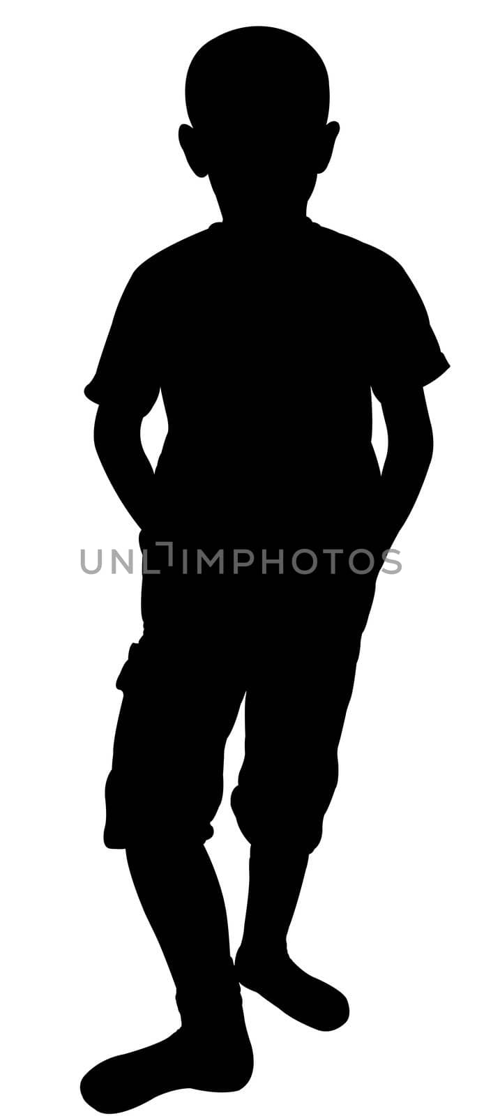 silhouette vector of a teenager