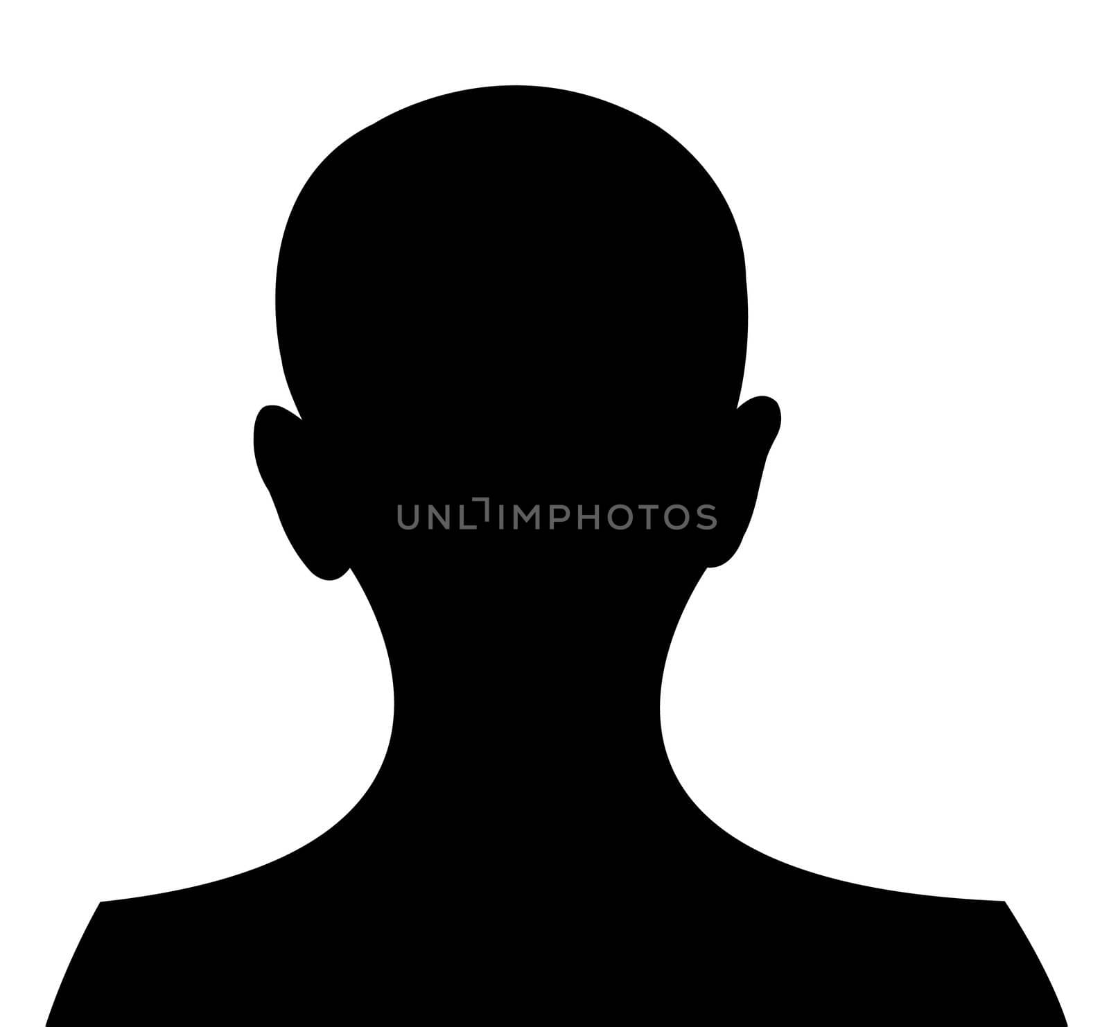 a boy head silhouette, vector