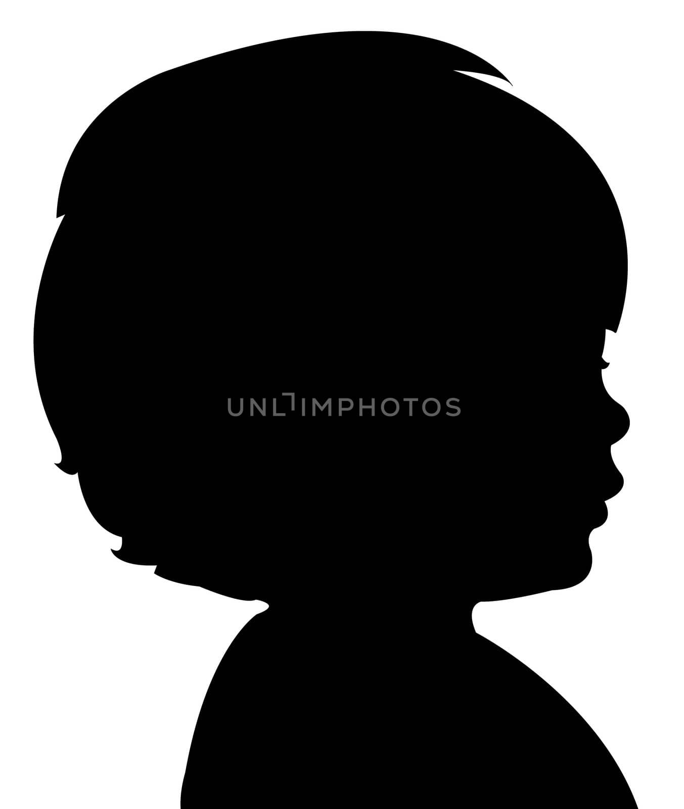 child head silhouette vector by Dr.G