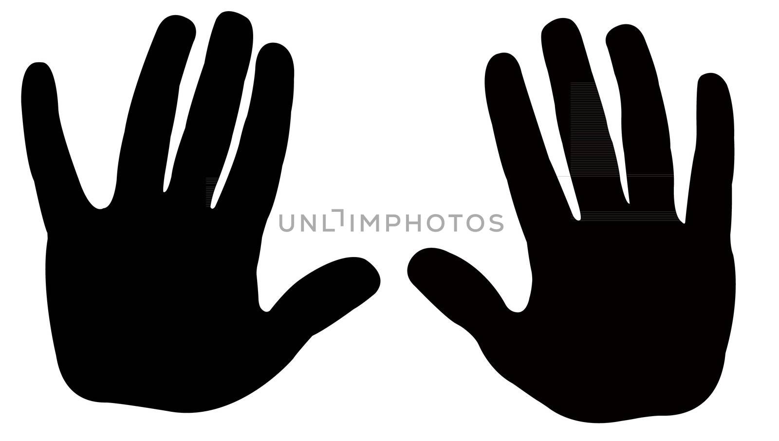 hands silhouette vector