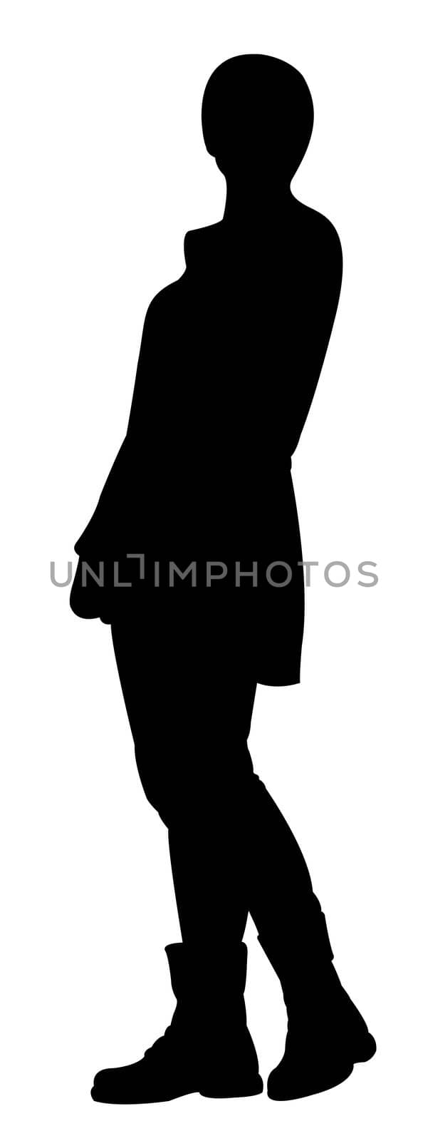 a girl silhouette vector by Dr.G