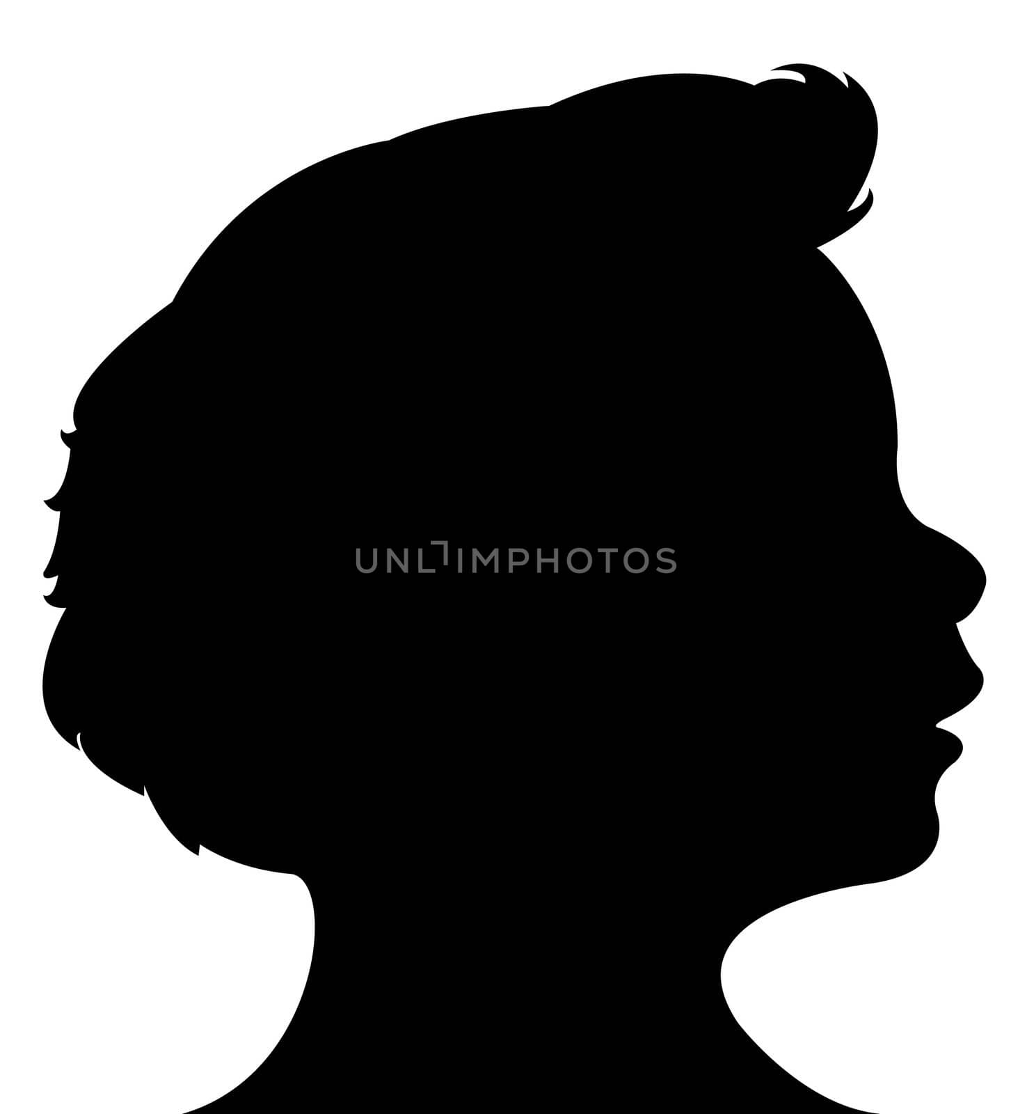 child head silhouette vector by Dr.G