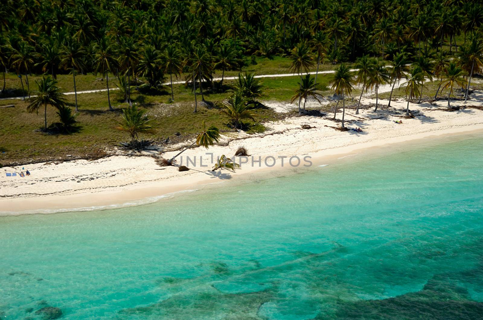 A beutiful beach in the caribbean. Taken form helicopter, Dominican Republic.