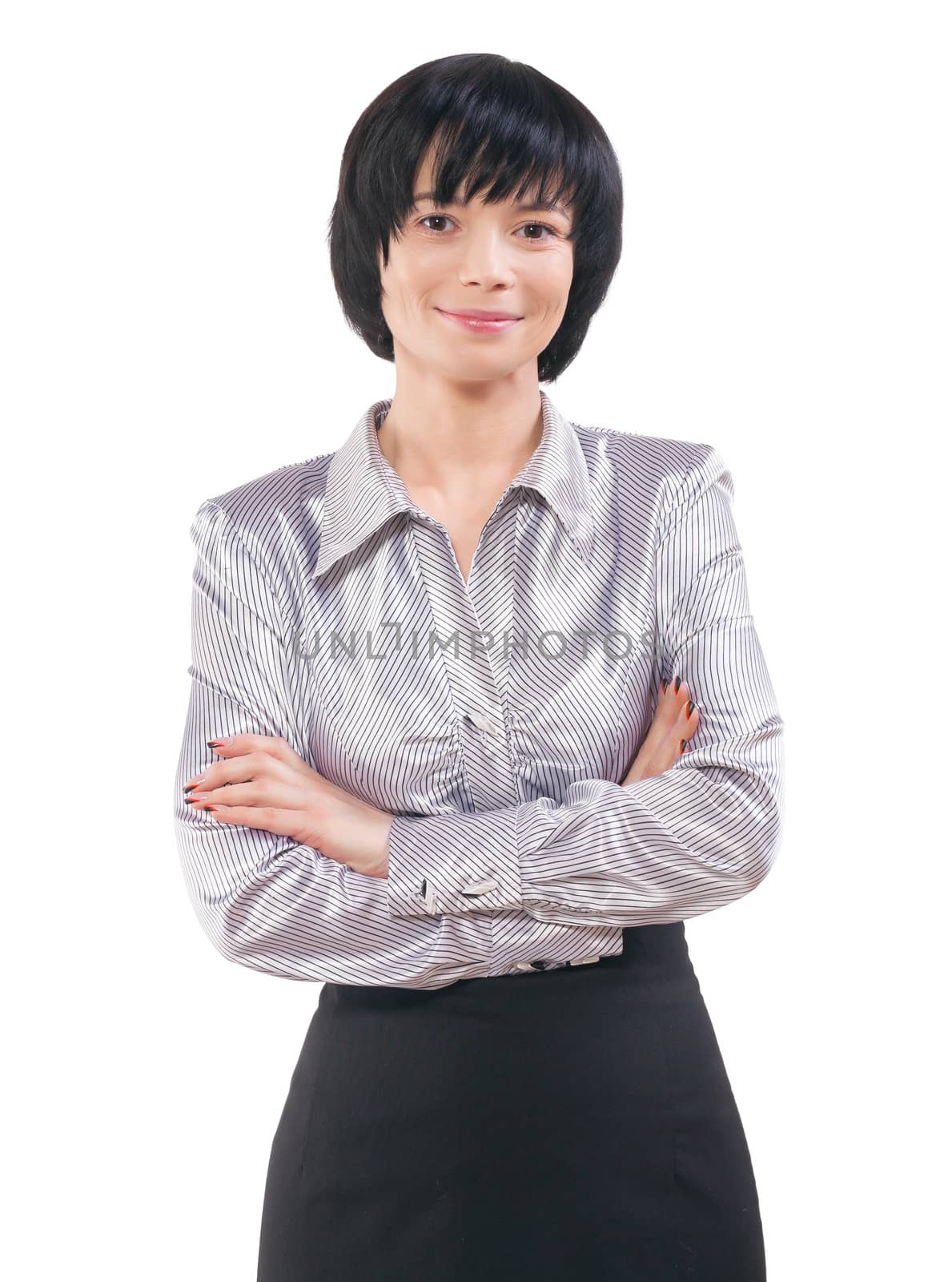 portrait of asian businesswoman isolated by mihalec
