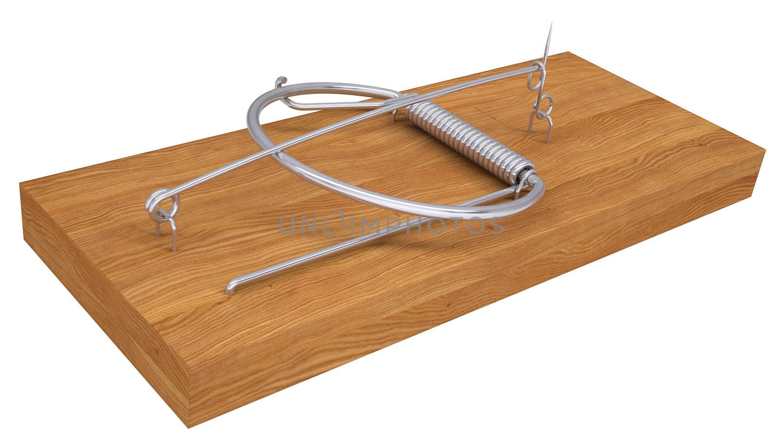 Mousetrap. Isolated render on a white background
