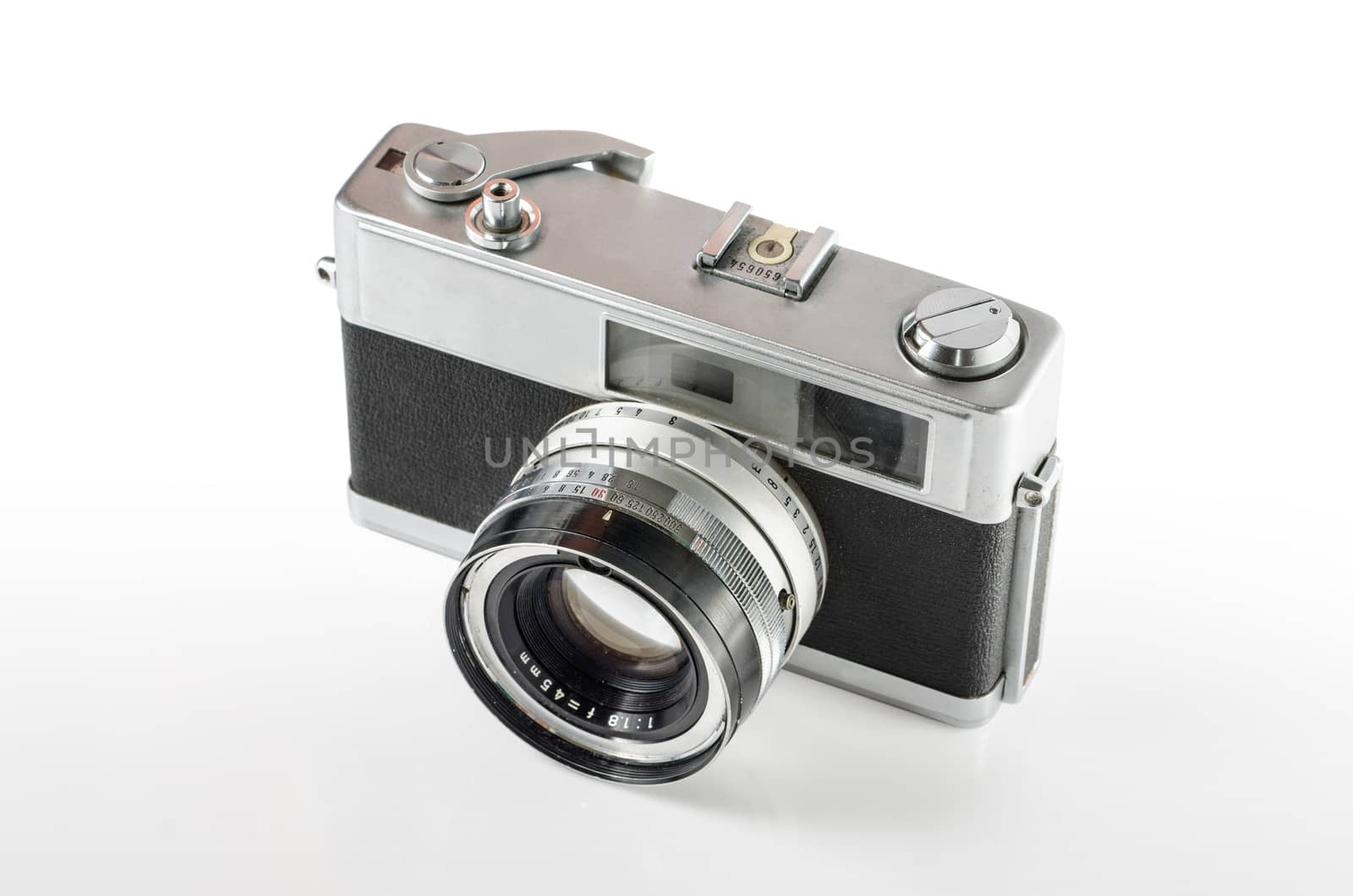 Retro photo camera isolated on white :Clipping path included