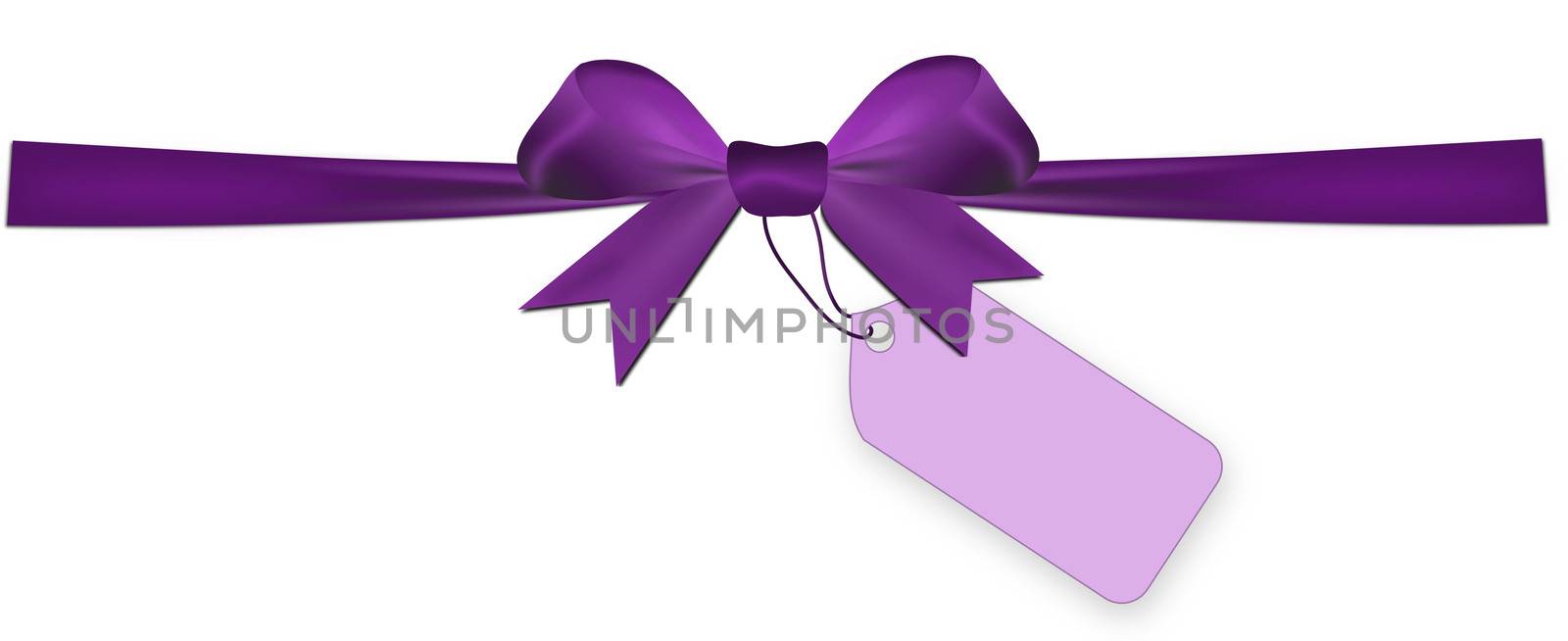 Purple isolated on a white background centered with label