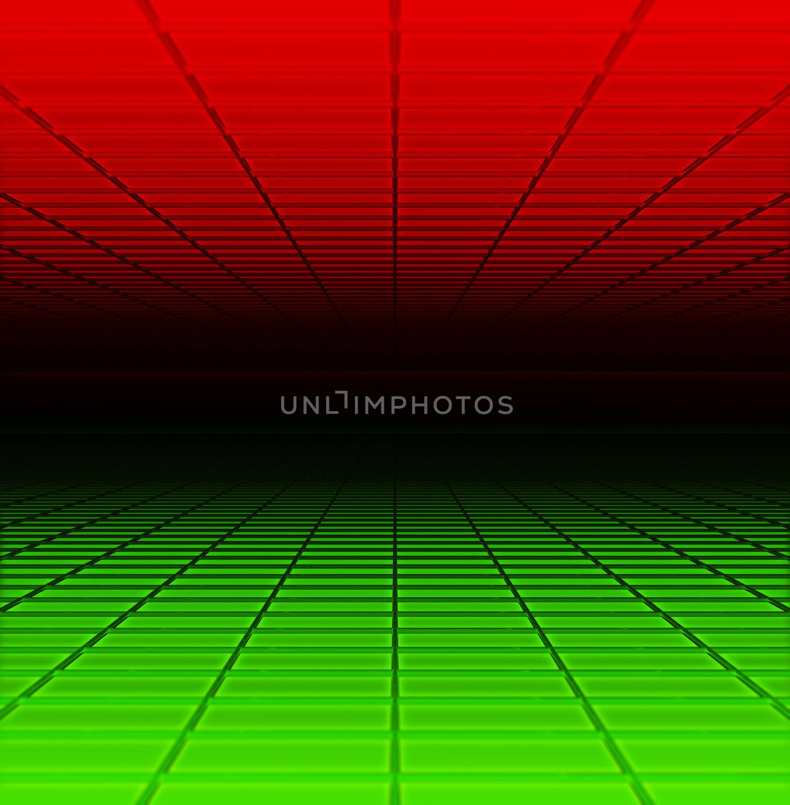 Grid of space in the pigeon Colors (3d images)