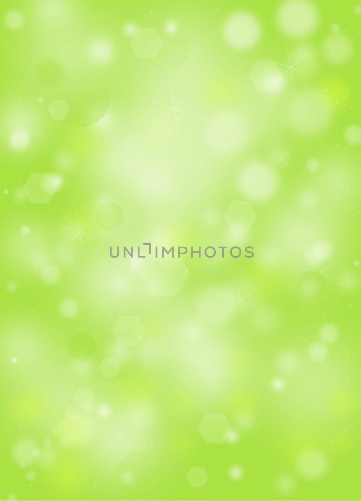 Green natural background with bokeh and ray of lights by sylwia