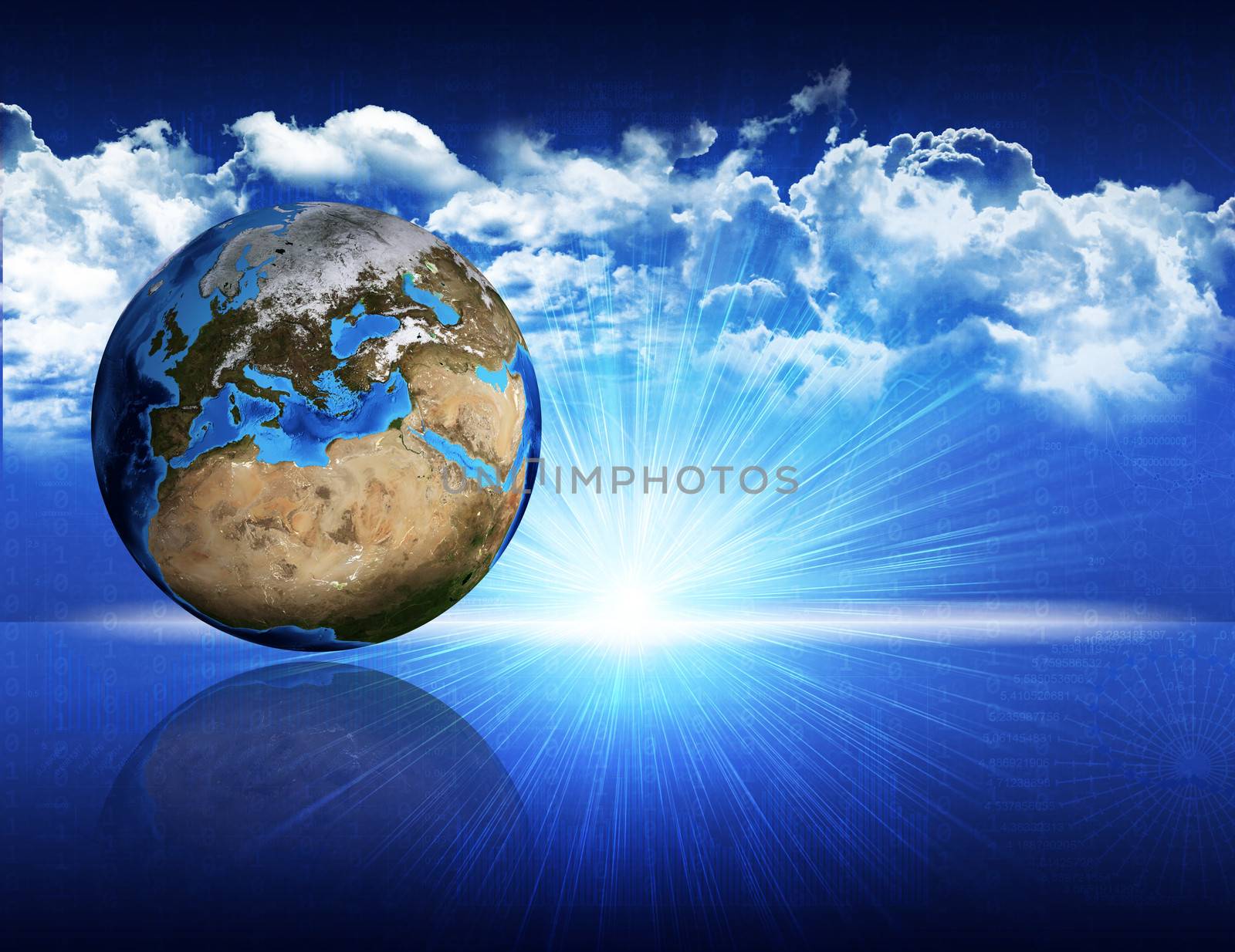 Photorealistic Earth. Elements of this image are furnished by NASA