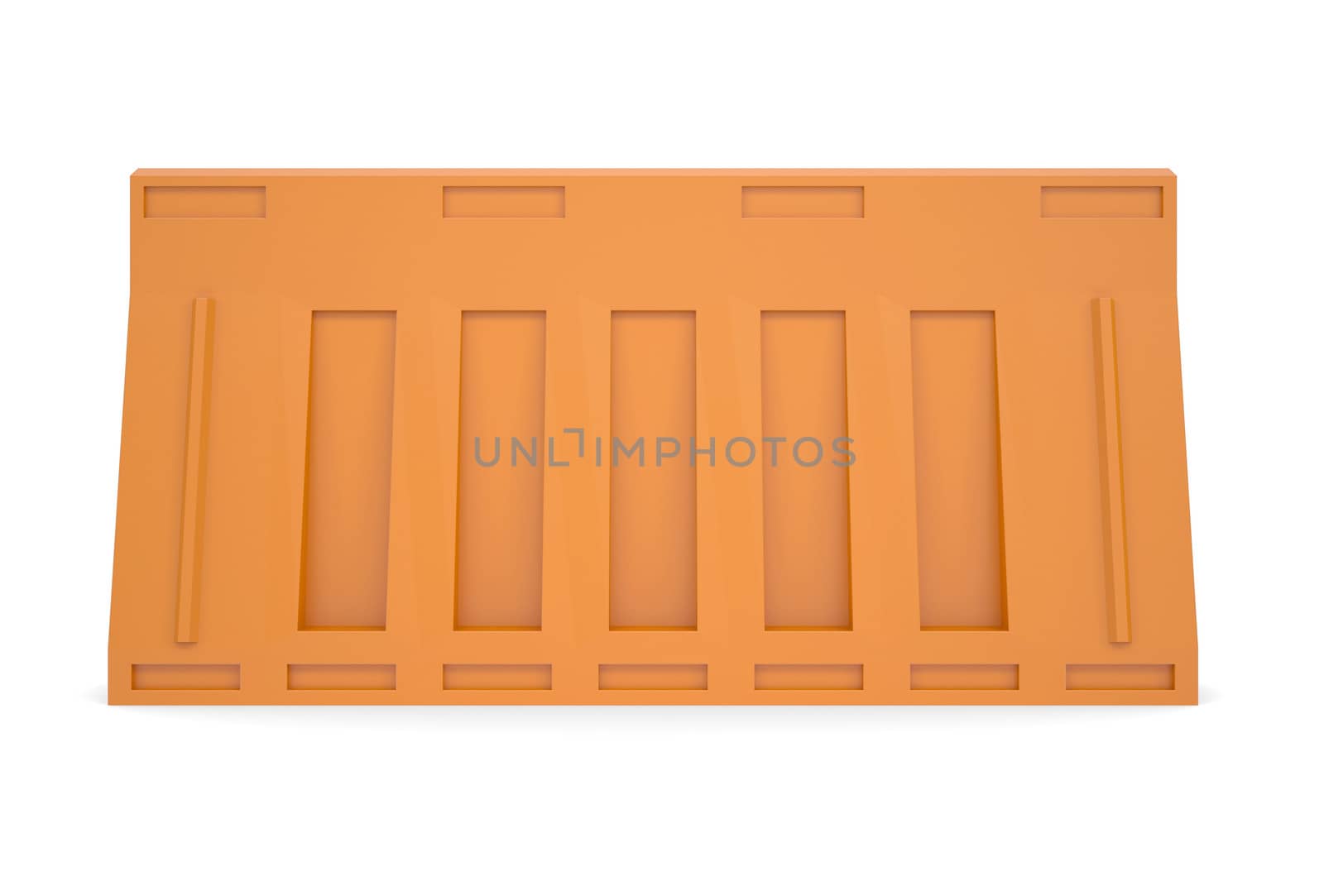 Portable traffic barriers. Isolated render on white background