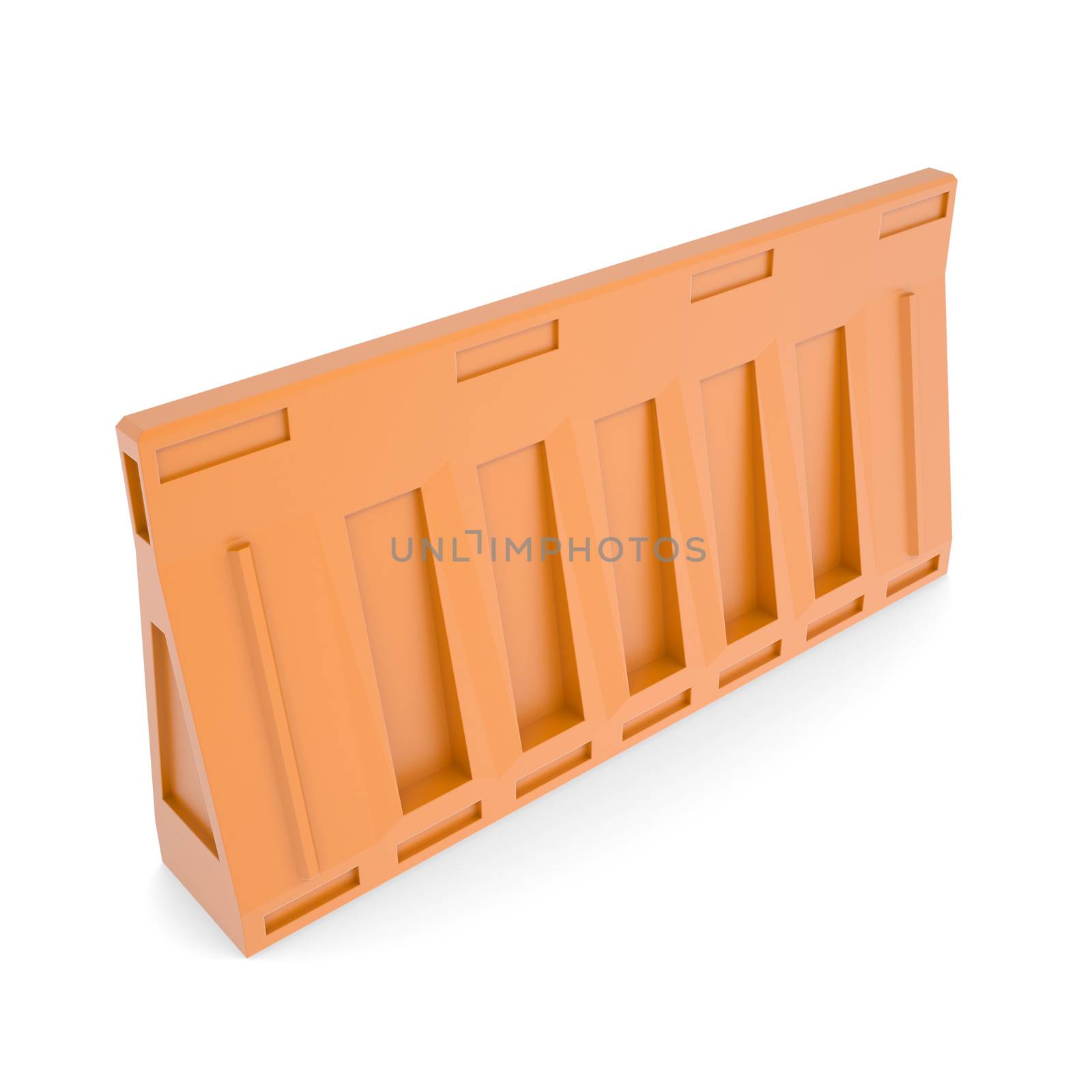 Portable traffic barriers. Isolated render on white background