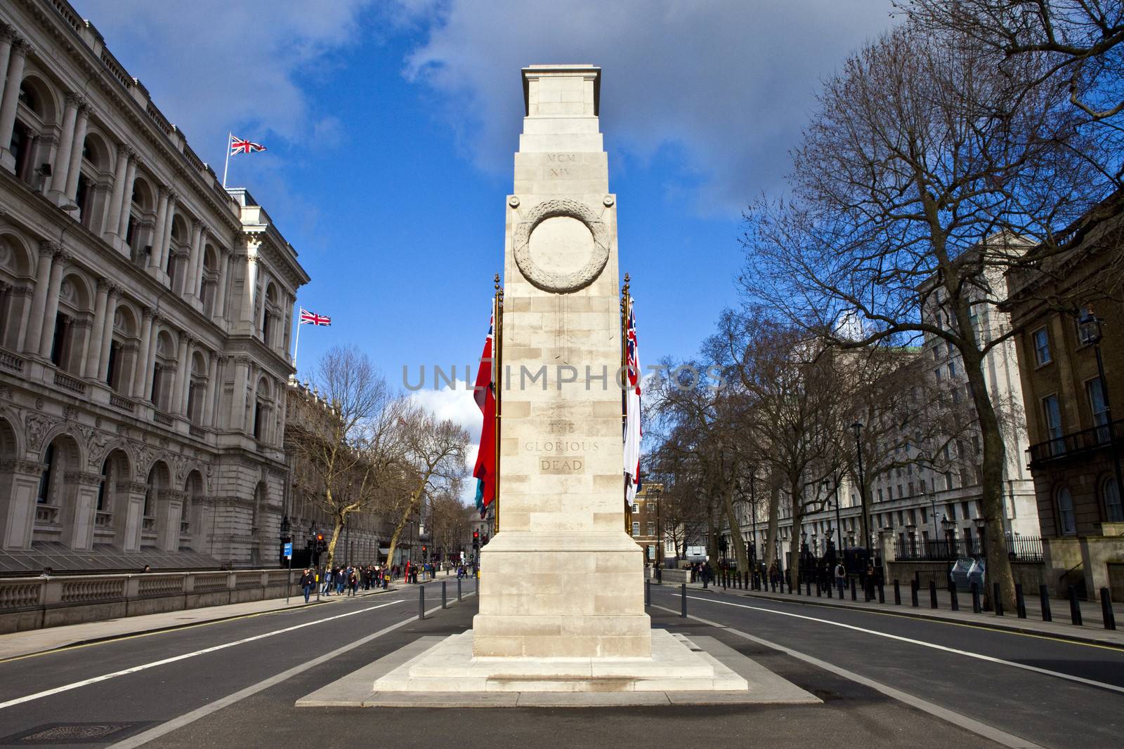 The Cenotaph War Memorial in Whitehall, London.