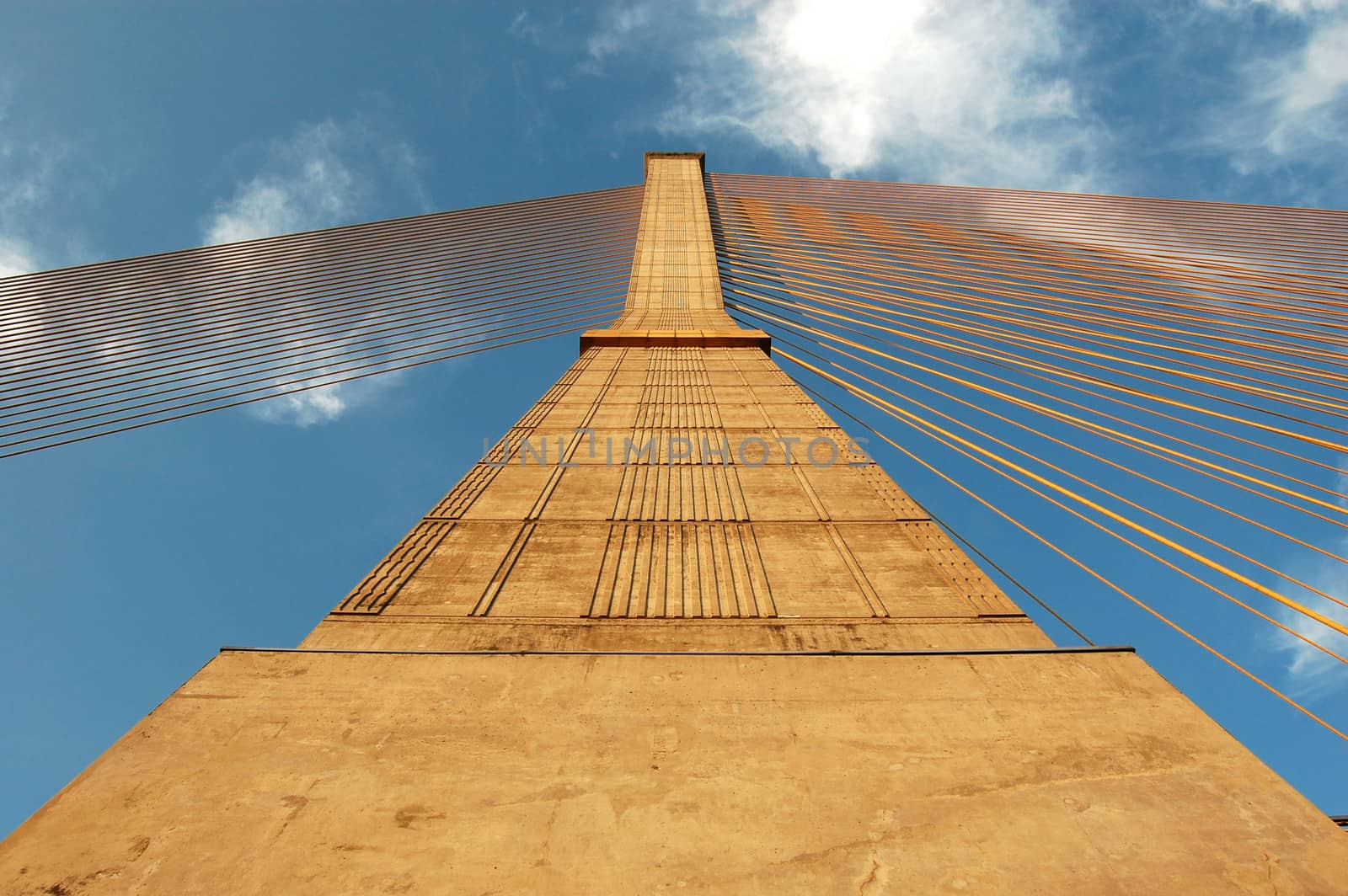 Cable bridge pylon, Bangkok, Thailand