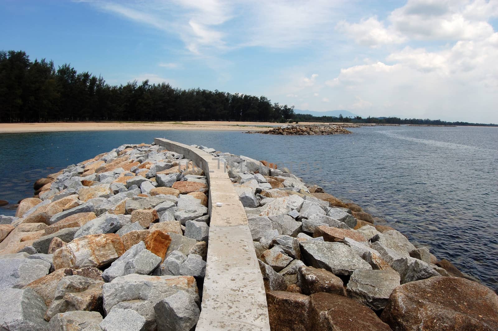 Coast defences at Southern Thailand